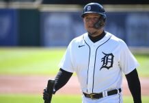 Miguel Cabrera aiming to play more first base than the Tigers might want Miguel Cabrera aiming to play more first base than the Tigers might want
