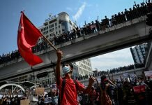 Myanmar’s military overturned a democratic election. Now they’re warning protesters not to ‘destroy democracy’ Myanmar's military overturned a democratic election. Now they're warning protesters not to 'destroy democracy'