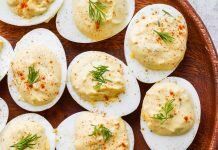 Easy Deviled Eggs (simple ingredients!) – Fit Foodie Finds easy deviled eggs